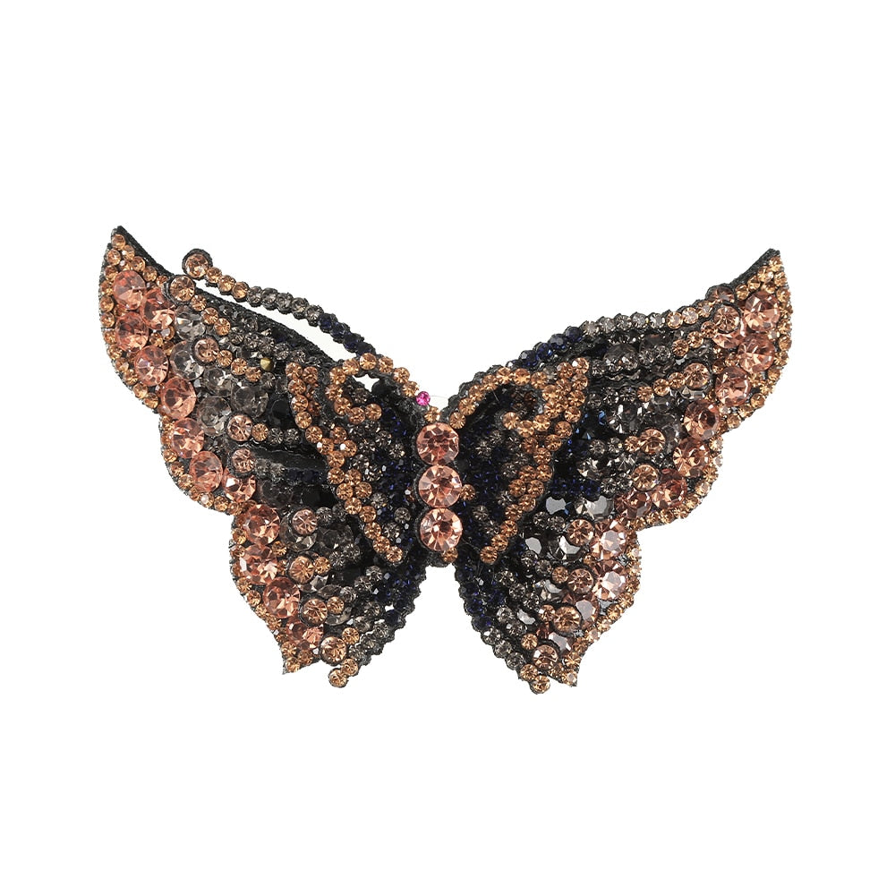 Butterfly Hair Clips Retro For Women Ponytail Hair Accessories Shinning Headwear 2023 Fashion