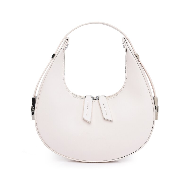 Fashionable Pu Leather Crescent Bag for Women Round Shoulder Bag 2023 Designer New Pure Bag