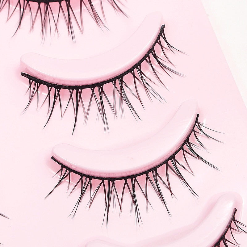 LEKOFO 5 Pairs 3D mink manga lashes faux cils korean natural fake eye lashes extension cosplay fluffy false eyelashes makeup New