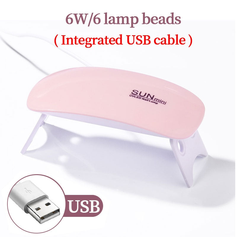 18 LED Drying Lamp Manicure UV Nail Dryer Curing Gel Nail Polish With USB and Smart Timer
