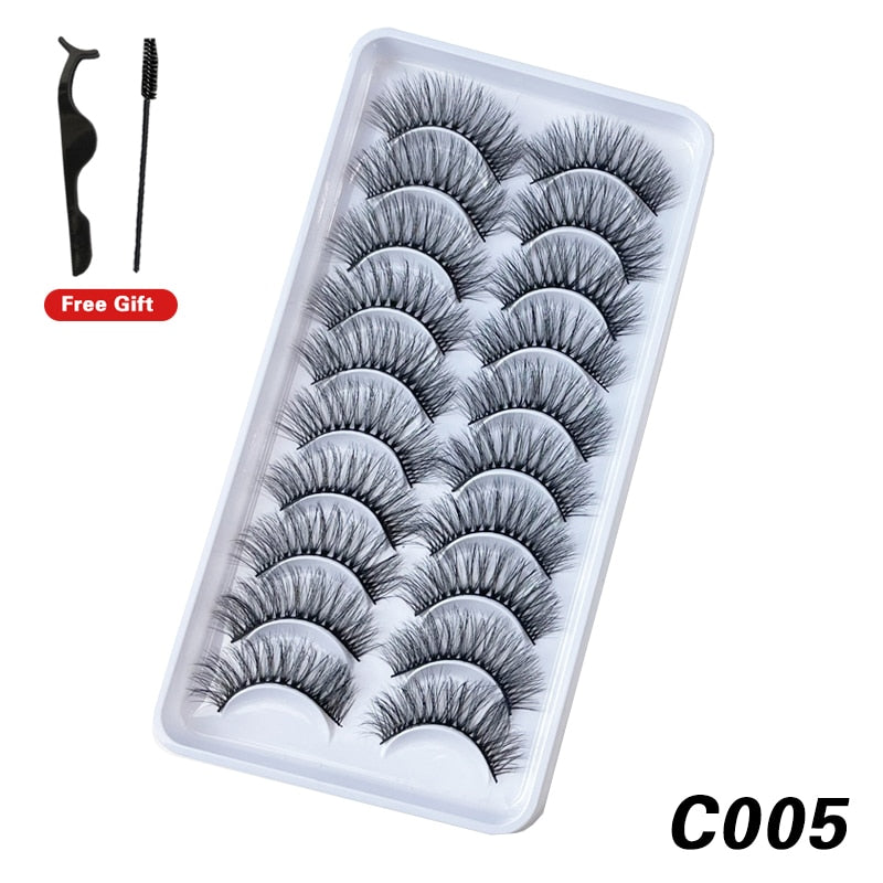 6 Pairs 3D Natural Mink Lashes for naturally enlarged lashes