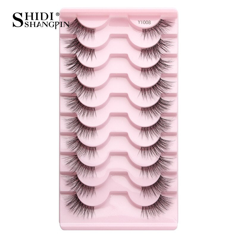 3/5/10 Pairs Half Eye Lashes 3D Cat Eye Mink Natural