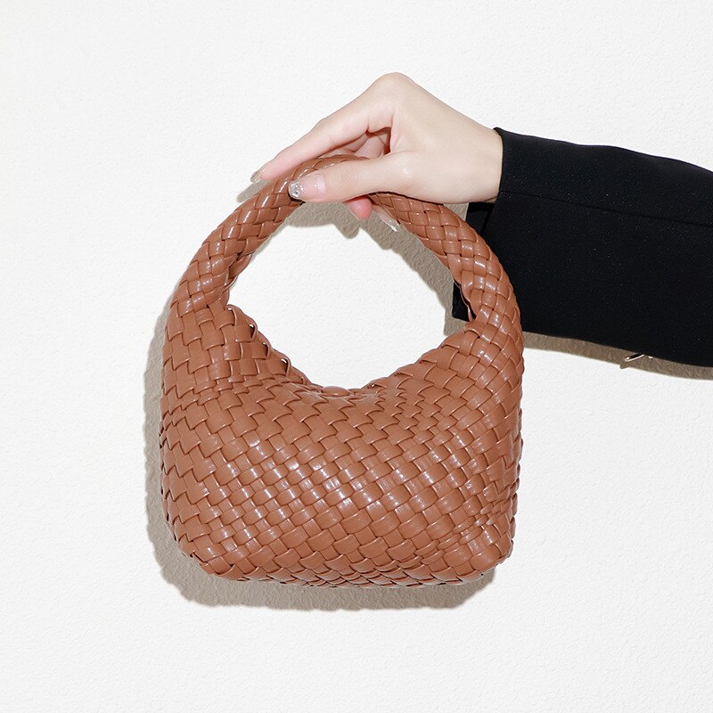 New leisure hand woven mother one shoulder bag, fashion women's handbag bag, luxury boutique leather