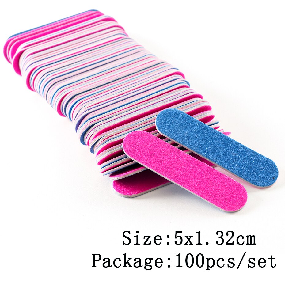 Mini Double Sided Nail File Set Sanding Buffer Block 180/240 Grit Gel Polish Manicure Tool Kit SA858