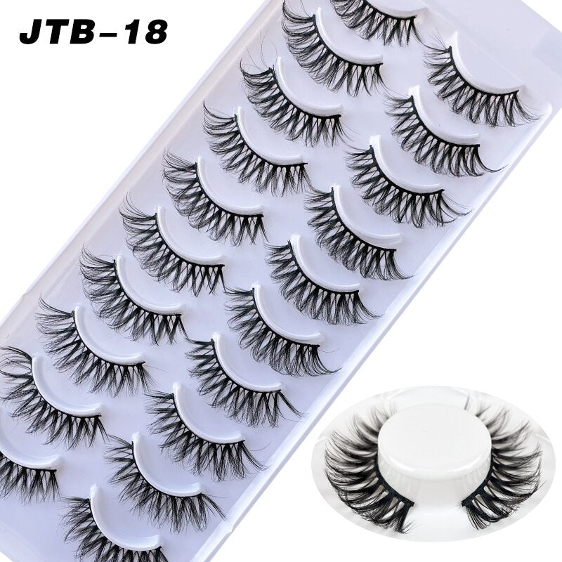 10 Pairs 3D Faux Mink Lashes Russian
