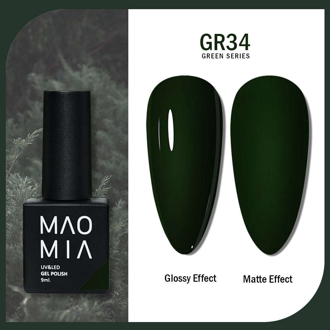 Gel Nail Polish Green Color Series Nail Polish Paint Manicure Gel Semi Permanent Painting Art Nails Accesories