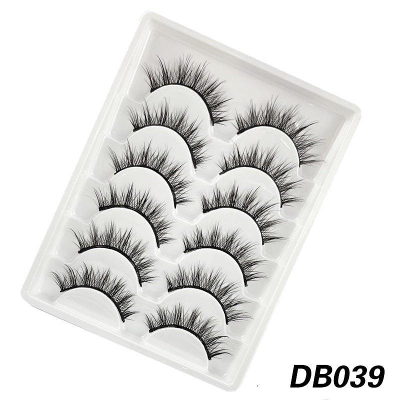6 / 10 pairs Natural Short Eyelashes 3D Mink Lashes ExtensionsThick, Lightweight, Comfortable, Natural Look And Shape