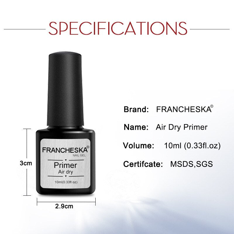 Fast Air Dry Primer for Nails UV LED Gel Base Primer Soak Off Gel Nail Polish for Nail Art Design Nail Dehydrator for Acrylic nails