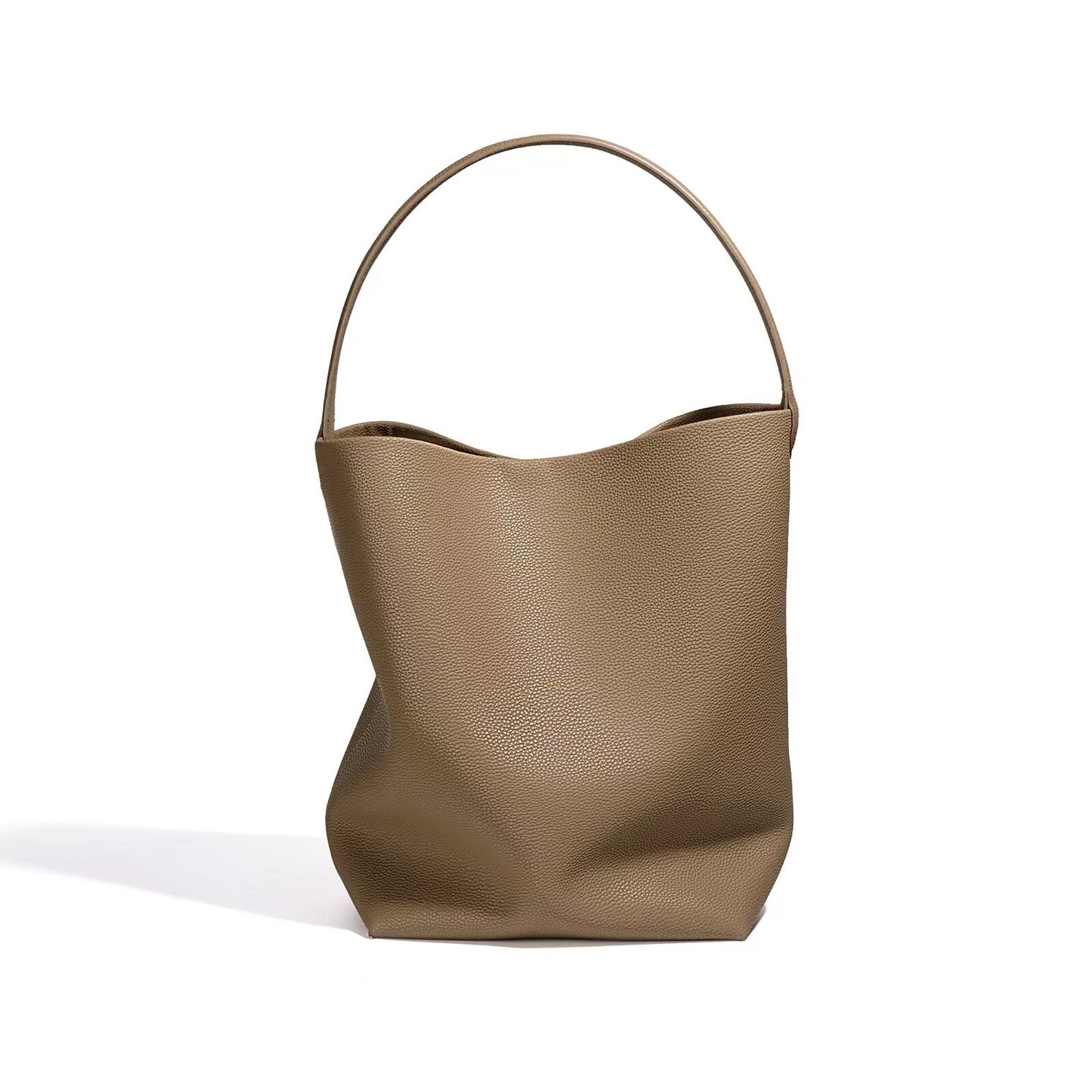 MS Fashion Bag Women Simple Cowhide Bucket Bag Oversize Lady Handbag Shoulder Luxury Togo Leather Bucket Bags Spring New 2023