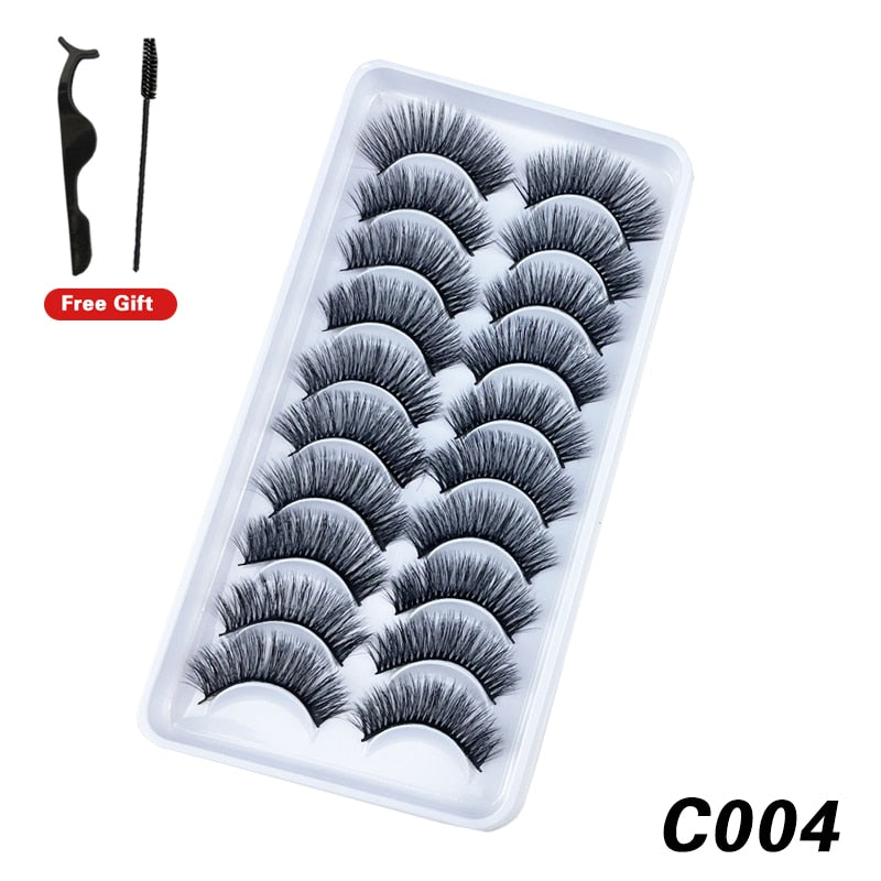 6 Pairs 3D Natural Mink Lashes for naturally enlarged lashes