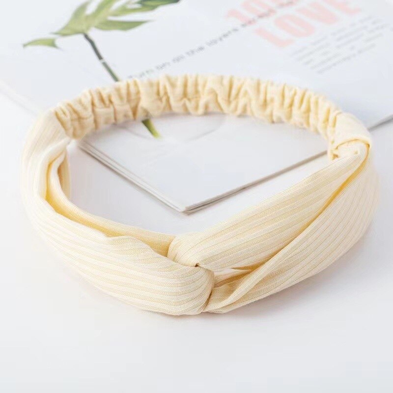Solid Color Headband for Women Men Yoga Knitting Elastic Hair Bands Turban Makeup Hair Hoop Vintage Headwrap Accessories