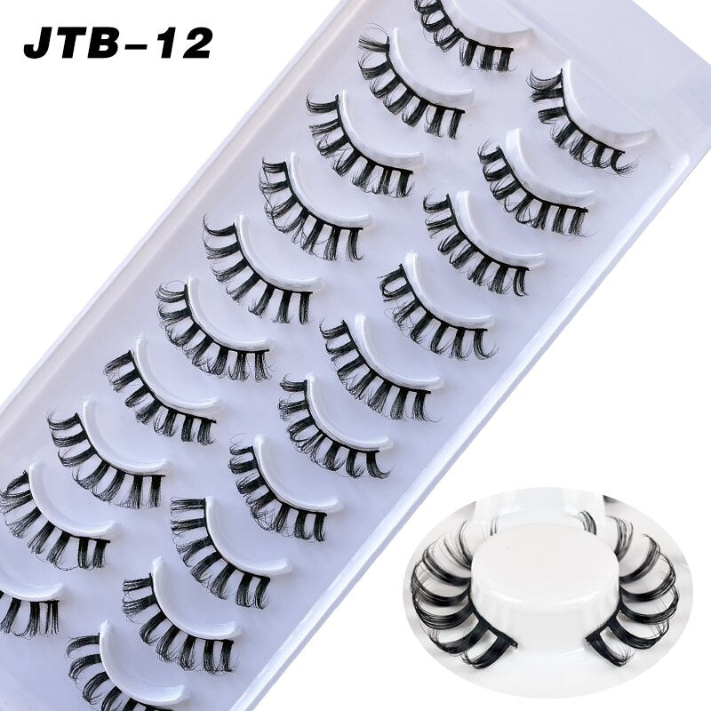 10 Pairs 3D Faux Mink Lashes Russian