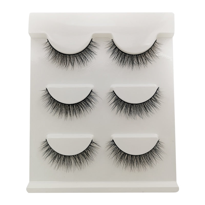 3/5/10 Pairs Half Eye Lashes 3D Cat Eye Mink Natural