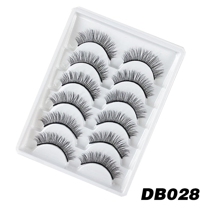 6 Pairs 3D Natural Mink Lashes for naturally enlarged lashes