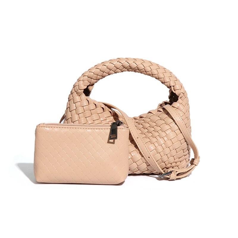 New leisure hand woven mother one shoulder bag, fashion women's handbag bag, luxury boutique leather
