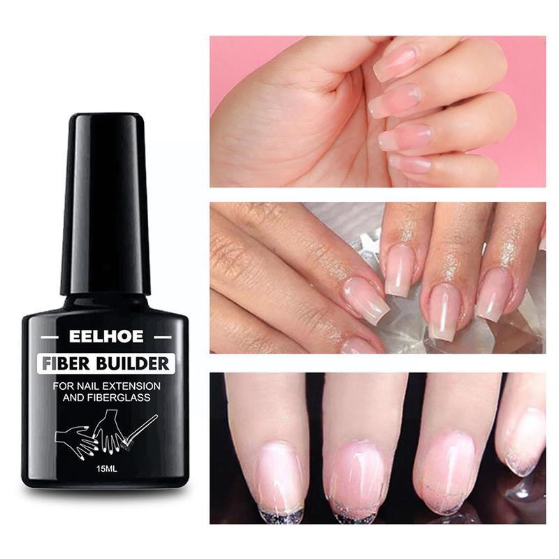 15ml Fiber Builder Glue Gel Nail Art With 10 Pcs Nail