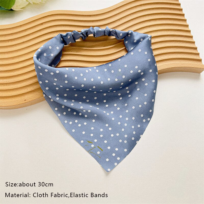 Floral Print Triangle Hair Scarf Headband Cute Turban Headwrap Head Scarf Elastic Hair Band Hairbands Women Hair Accessories summer wear