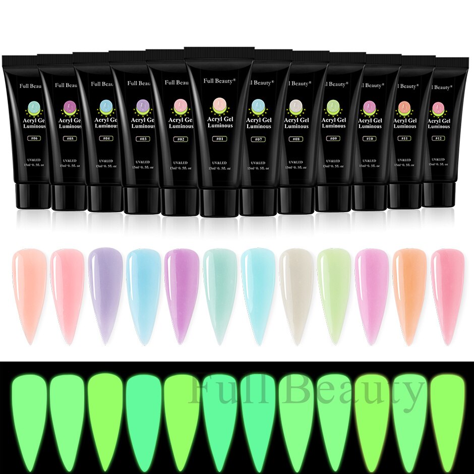 15ml Luminous Glow Nails Acrylic Extension Gel