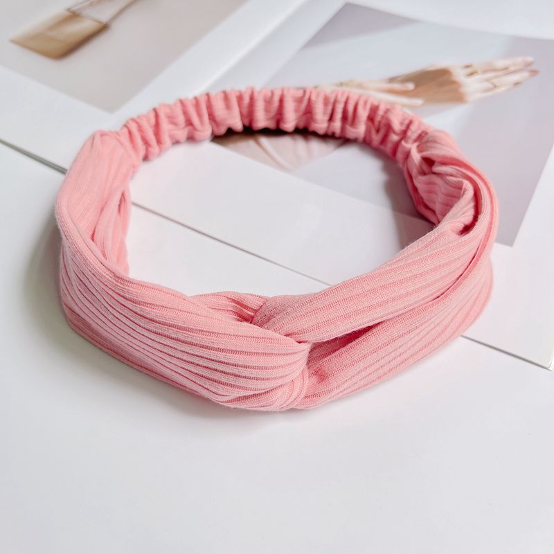 Solid Color Headband for Women Men Yoga Knitting Elastic Hair Bands Turban Makeup Hair Hoop Vintage Headwrap Accessories