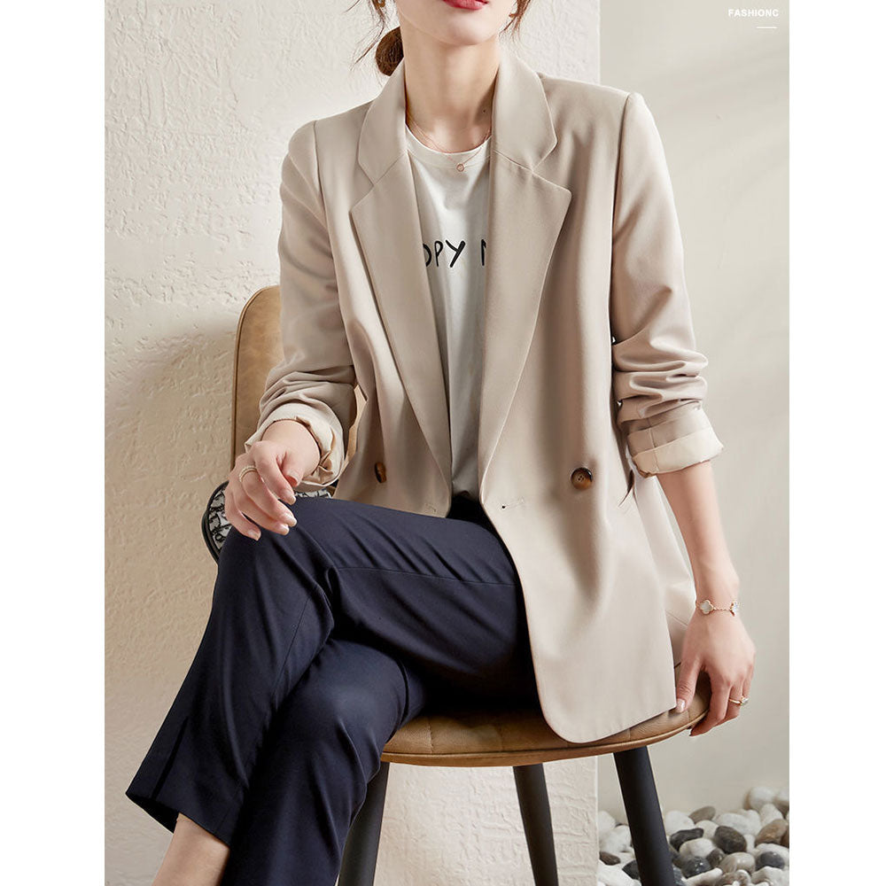 Fashion Business Lady Suit Jacket 2023 Spring and Autumn Large Casual Women Blazer (Only Blazer)