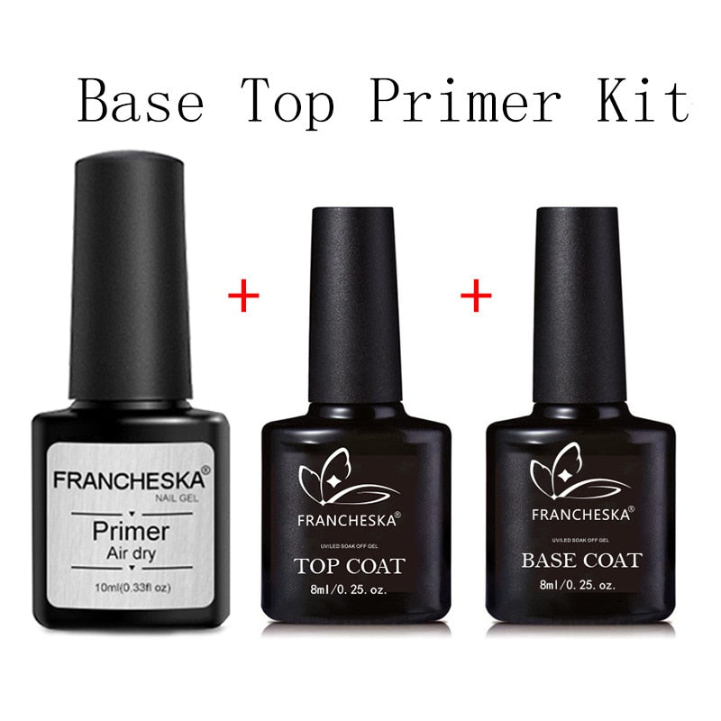 New Nail Polish Base Foundation And No Wipe Top Coat Transparent Primer Soak Off Primer Seal Layer Frosted Seal Layer Set TSLM2.