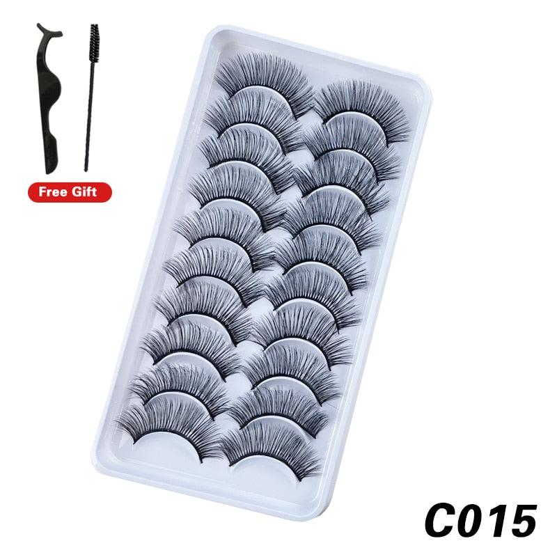 6 Pairs 3D Natural Mink Lashes for naturally enlarged lashes