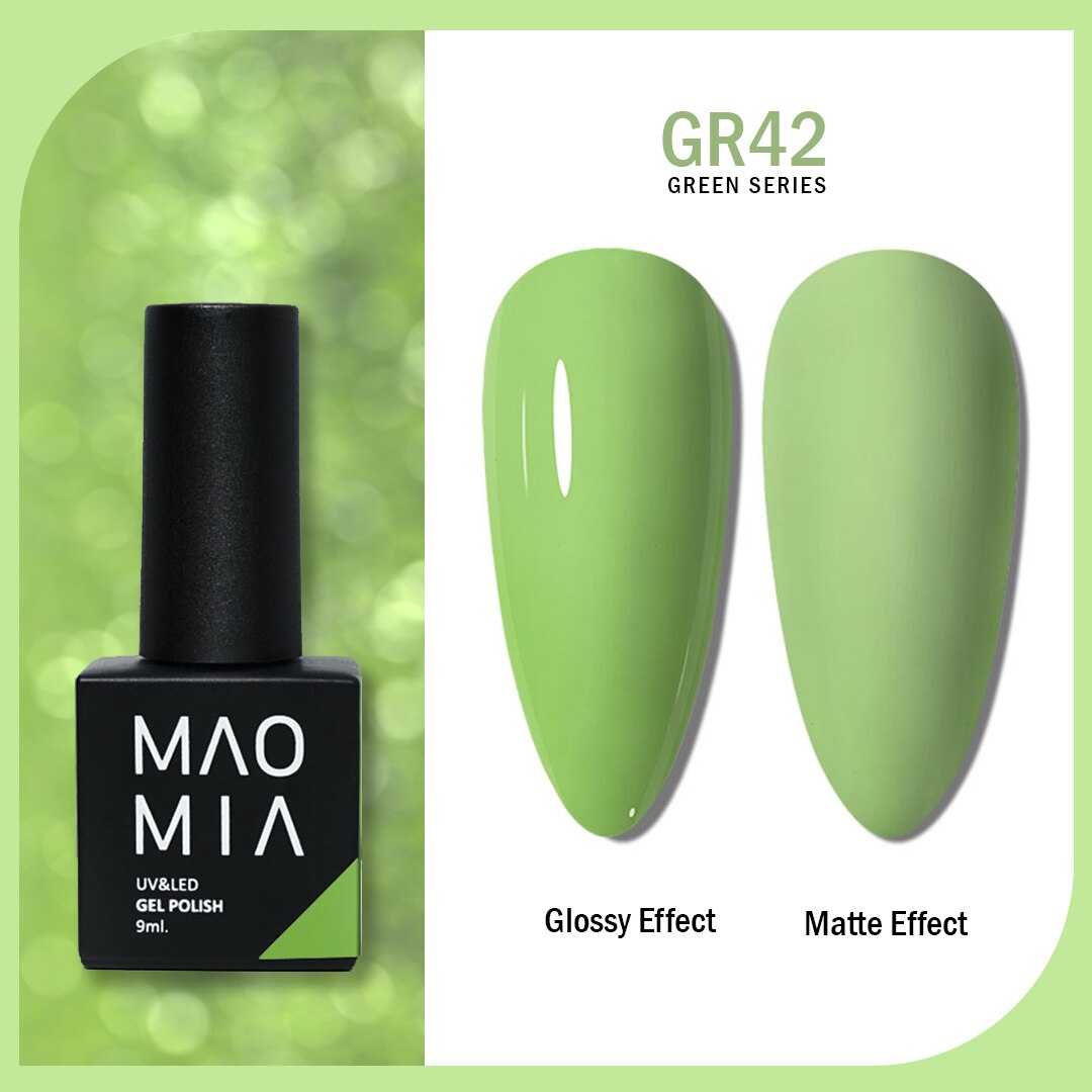 Gel Nail Polish Green Color Series Nail Polish Paint Manicure Gel Semi Permanent Painting Art Nails Accesories