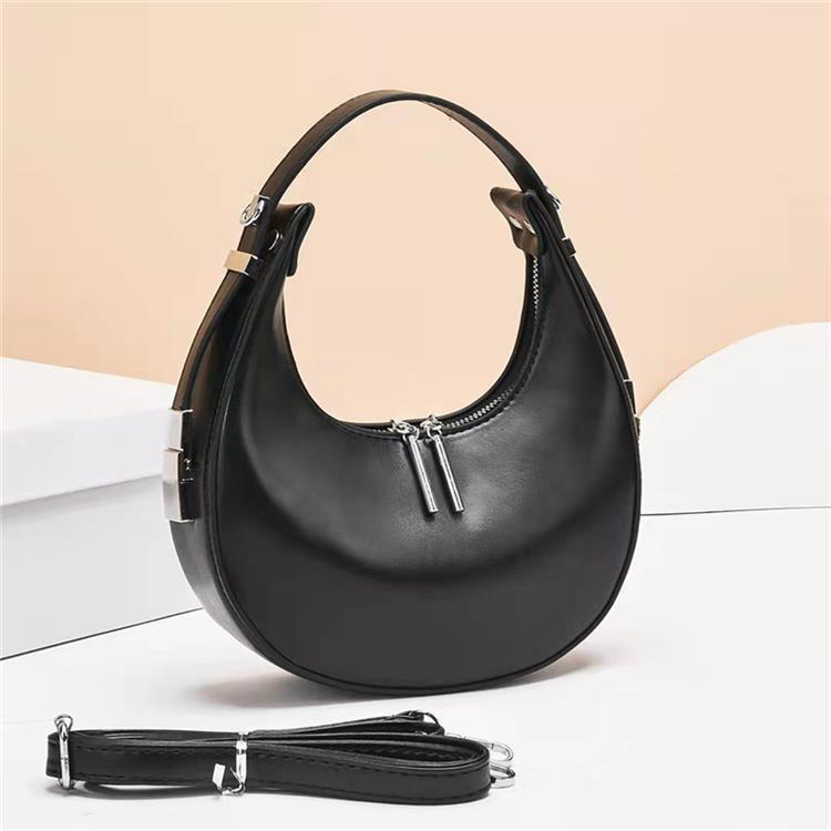Petscog Luxury Handbags Vintage Leather Clutch Bag Half Moon Underarm Shoulder Bags For Women Handle Bag Bolsa Feminina