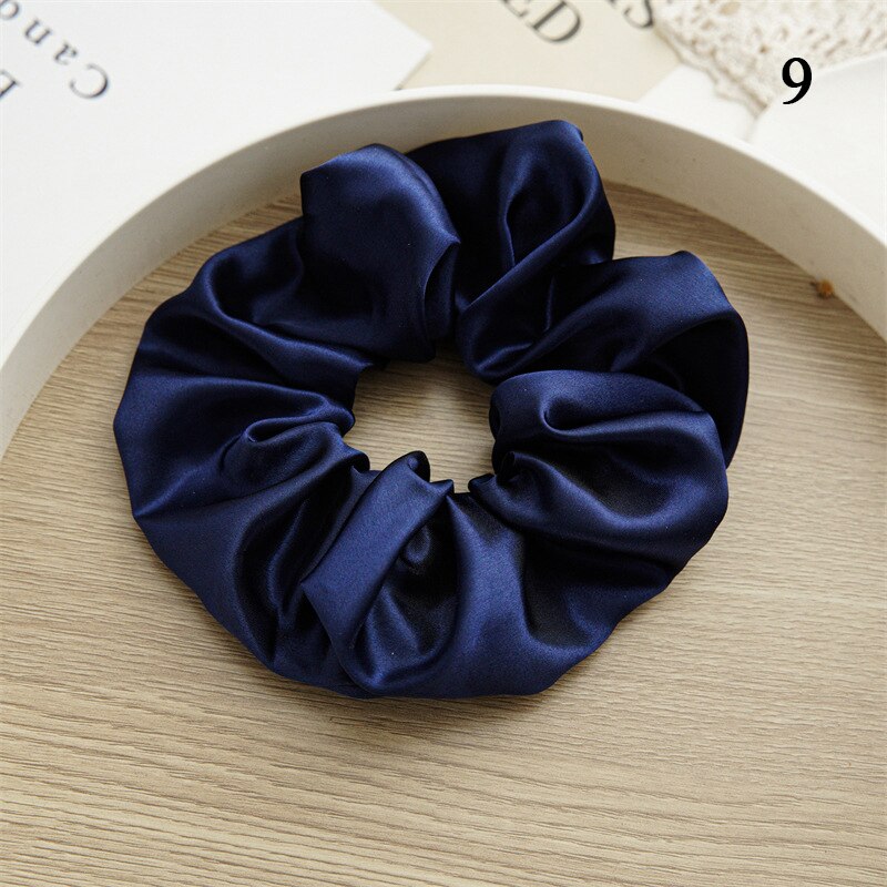 Multicolored Satin oversized scrunchies- stretch elastic