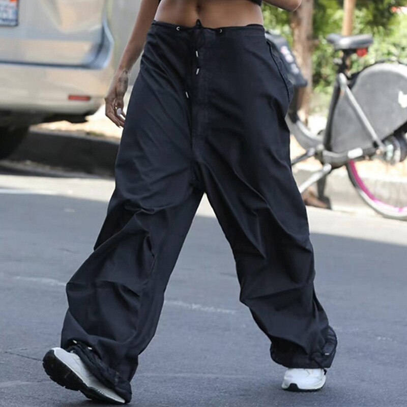 Cargo Pants For Women Big Pocket Cool Streetwear Sweatpants Girls Pants High Waist Wide Leg Pants Casual