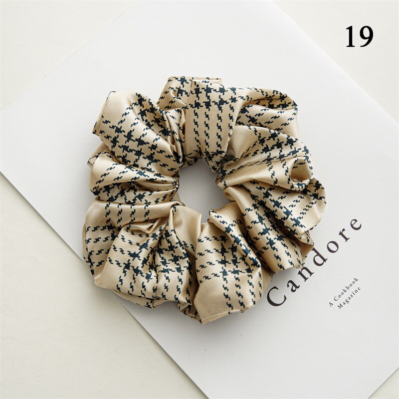 Multicolored Satin oversized scrunchies- stretch elastic