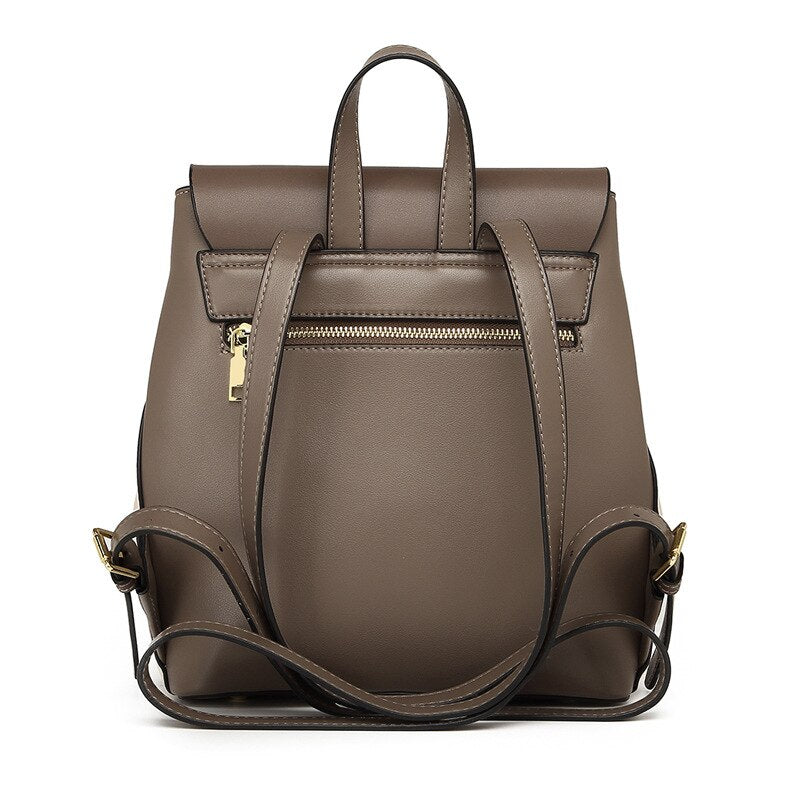 Bag Large Capacity Women's Schoolbag Genuine Leather