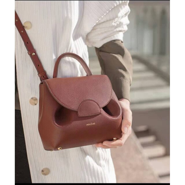 New arrivals France Polene Bag Women's French Design Light Luxury Single Shoulder Bag Female Leather CrossBody Bags