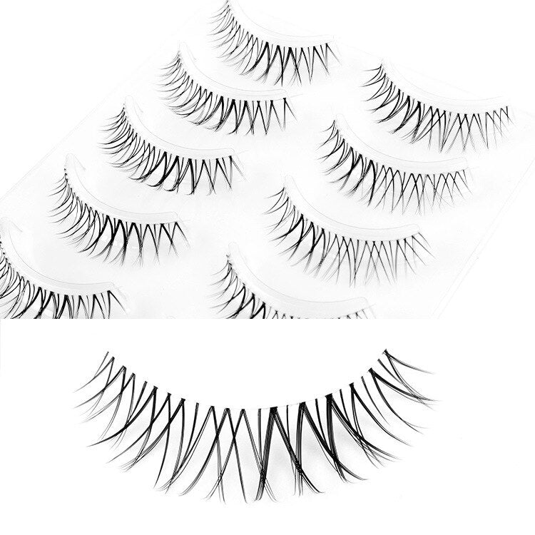 New Transparent Manga Eyelashes A-Type Fishtail False Eyelashes Extension Japanese Nude Makeup Lashes Wispy