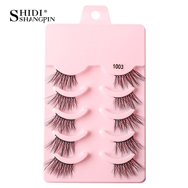 3/5/10 Pairs Half Eye Lashes 3D Cat Eye Mink Natural