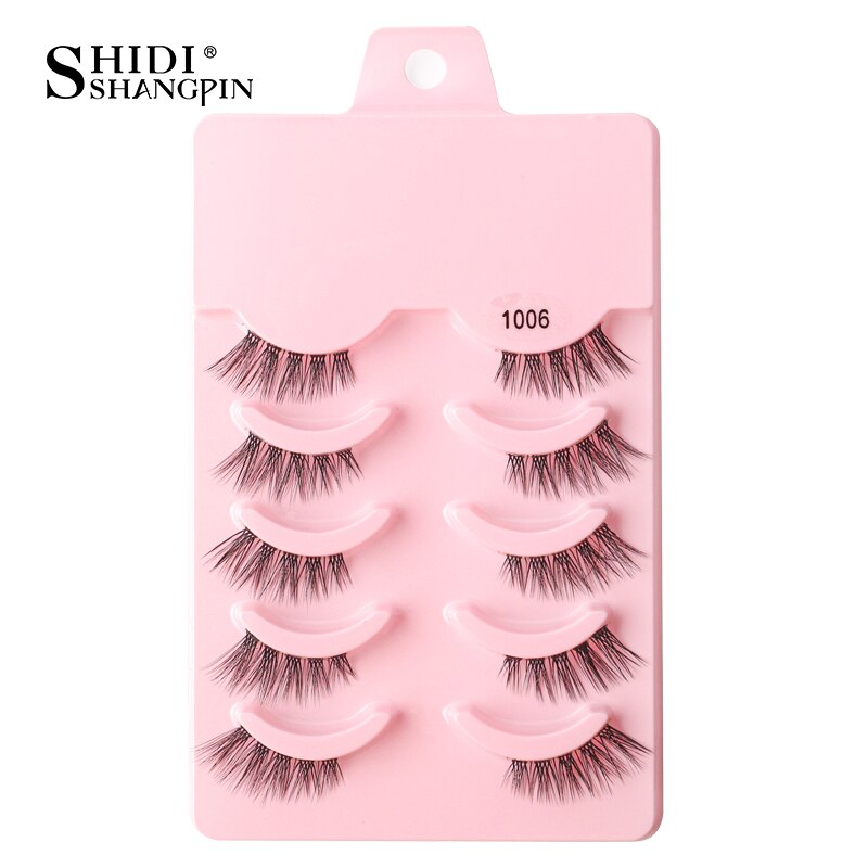 3/5/10 Pairs Half Eye Lashes 3D Cat Eye Mink Natural