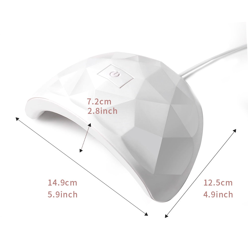 18 LED Drying Lamp Manicure UV Nail Dryer Curing Gel Nail Polish With USB and Smart Timer