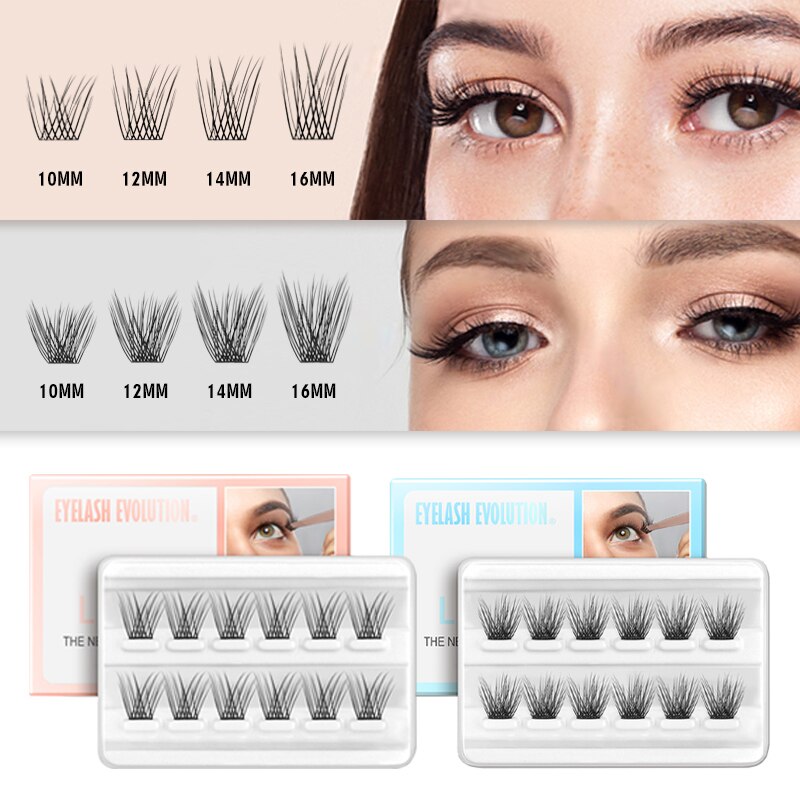FinyDreamy DIY Cluster Eyelash Extension Kit Volume Individual Lashes Glue for Eyelashes Coating Tweezer