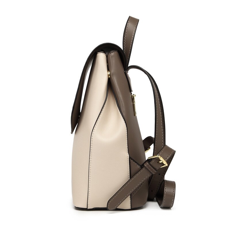 Bag Large Capacity Women's Schoolbag Genuine Leather
