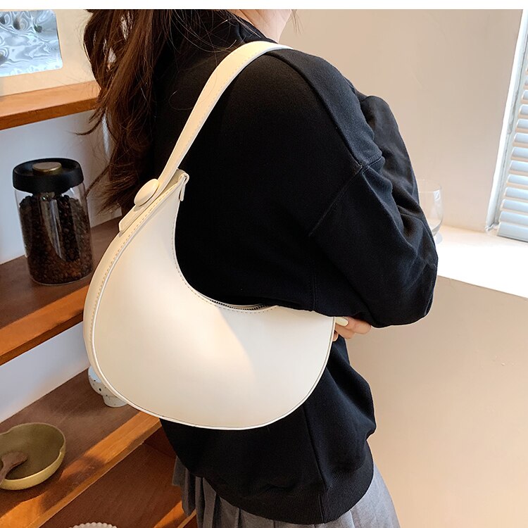 Women Bag PU Bucket Casual Solid Fashion Zipper Shoulder Bags Handbags Simple Women Bag All-match Euro-America Style