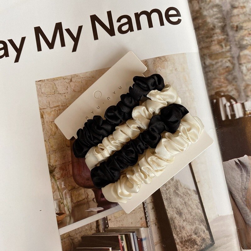 4pcs/set Silk Elastic Hair Band scrunchies