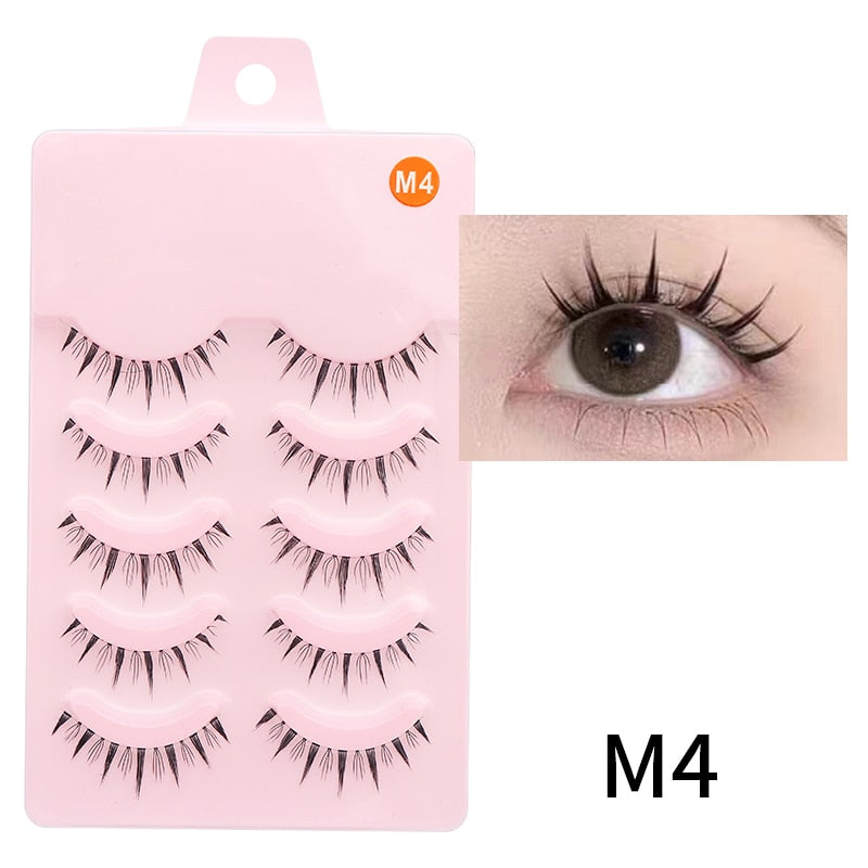 Natural 5 Pairs Professional Makeup Lashes Wispy False Eyelashes Korean Style Free shipping Cosplay Soft New Manga Beauty