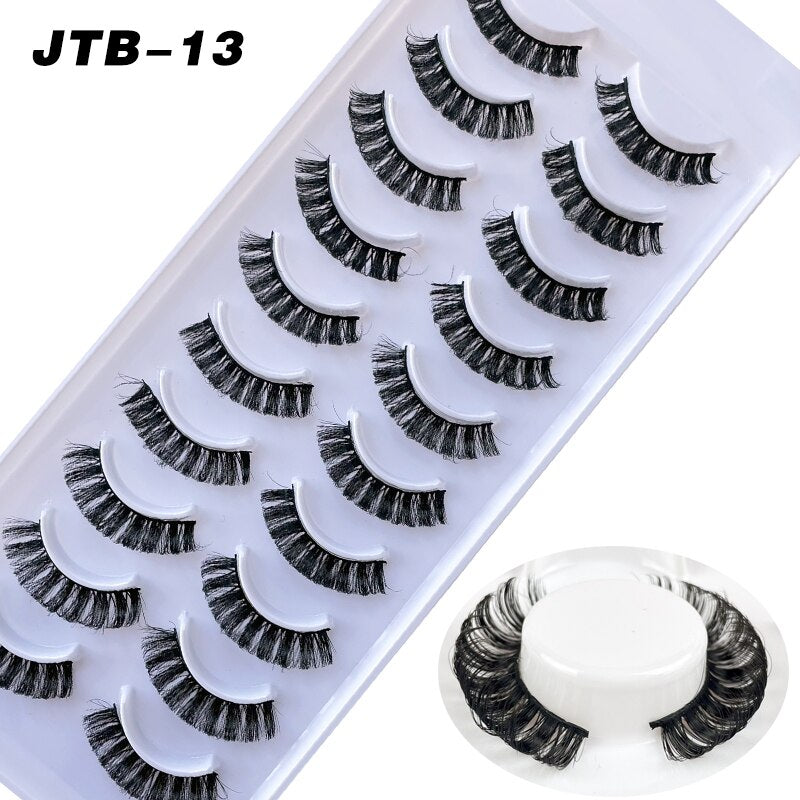 10 Pairs 3D Faux Mink Lashes Russian