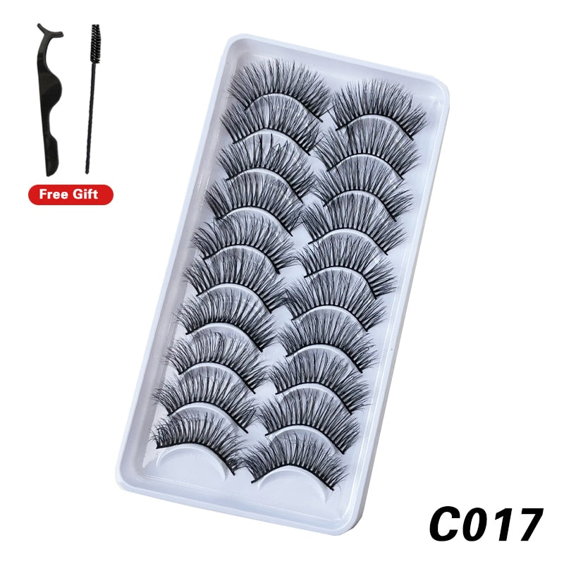 6 Pairs 3D Natural Mink Lashes for naturally enlarged lashes