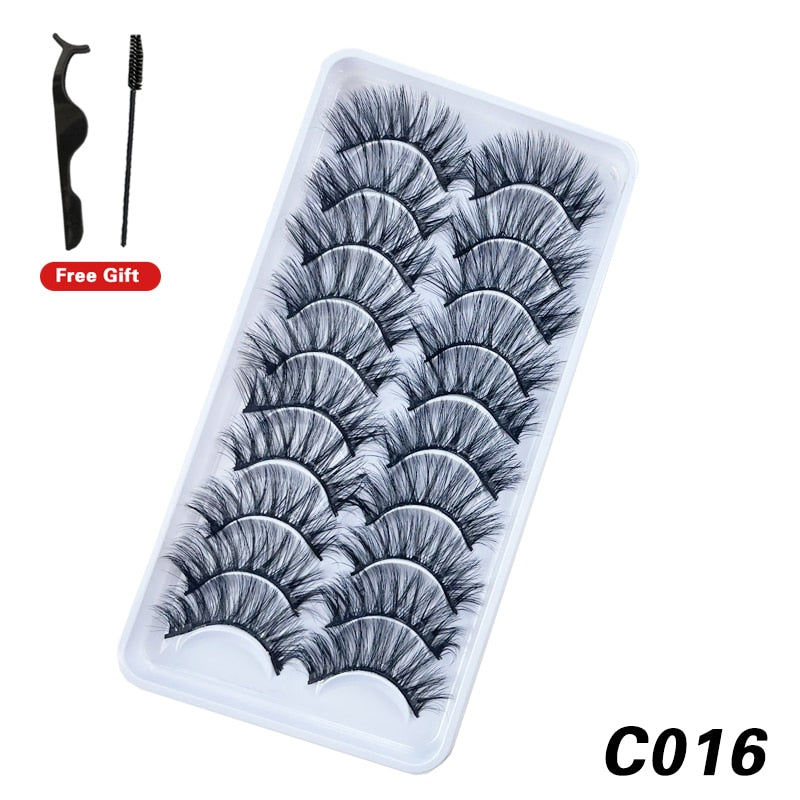 6 Pairs 3D Natural Mink Lashes for naturally enlarged lashes