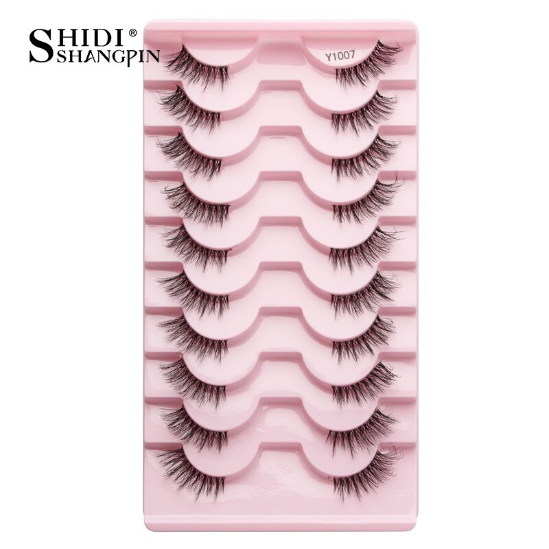 3/5/10 Pairs Half Eye Lashes 3D Cat Eye Mink Natural