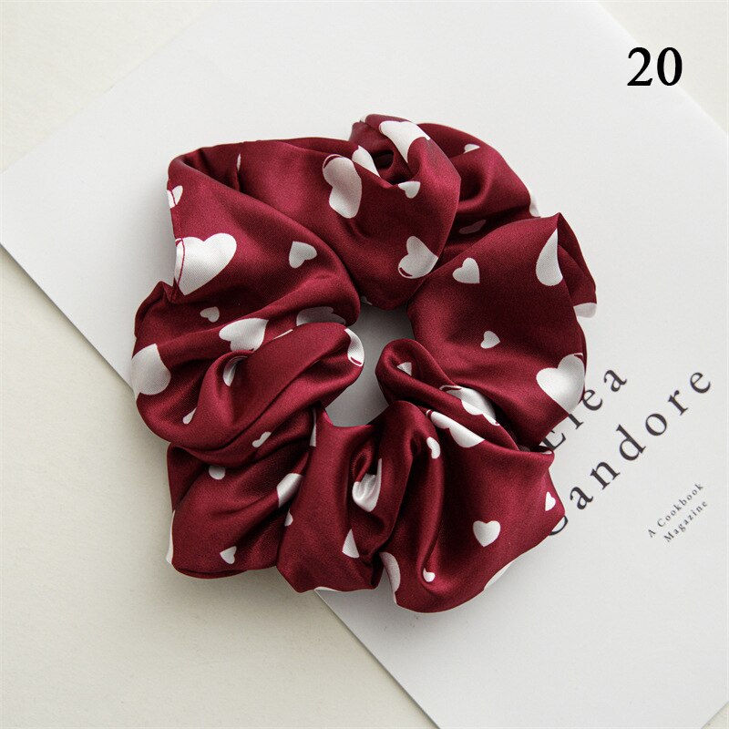 Multicolored Satin oversized scrunchies- stretch elastic