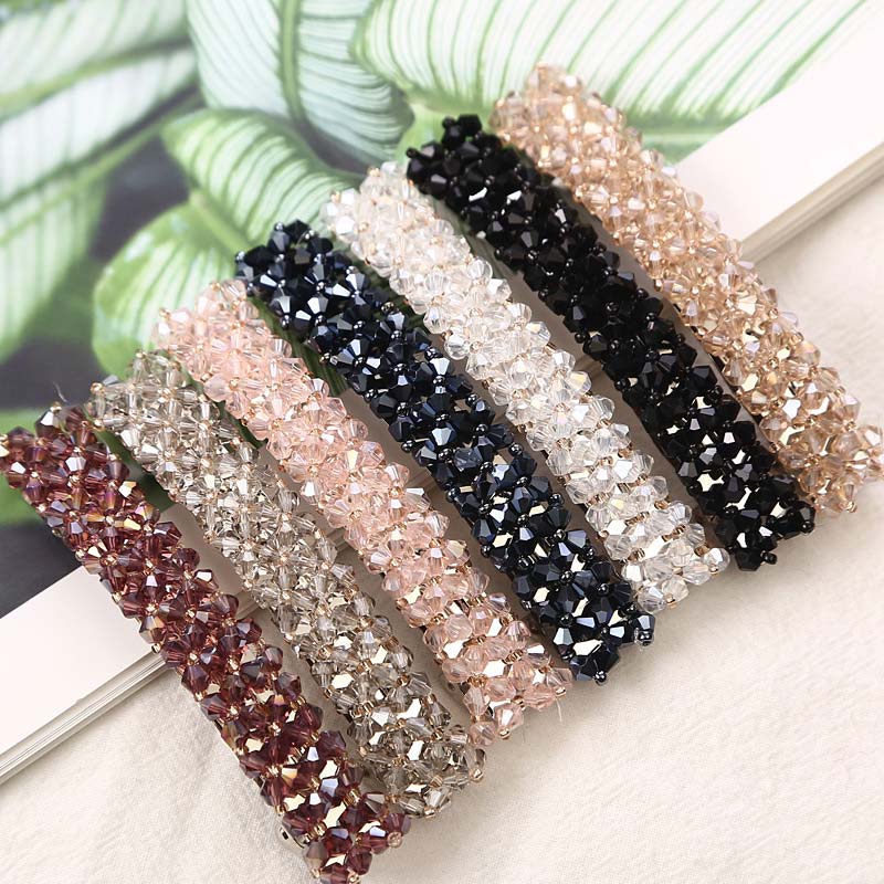 New Korean Elegant Hairpins Hairgrips Crystal Hair Clips For Women Girls Hair Accessories
