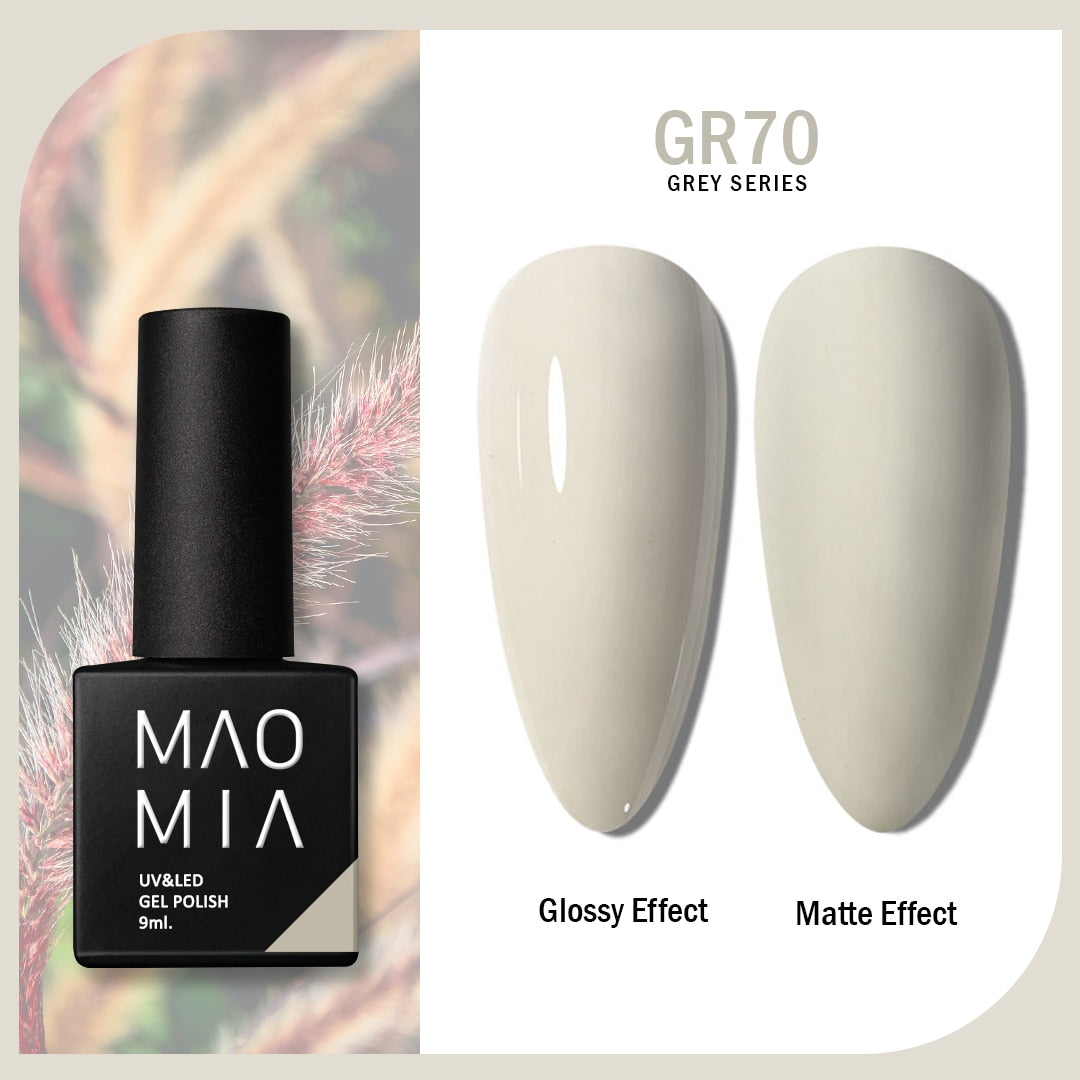 Gel Varnish For Nails Polish 10ml Soak Off UV LED Nails Semi Permanent DIY Nail Art Gels Nails Accessories Gray Color Series.