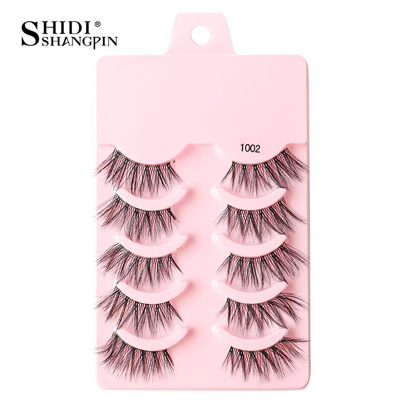 3/5/10 Pairs Half Eye Lashes 3D Cat Eye Mink Natural